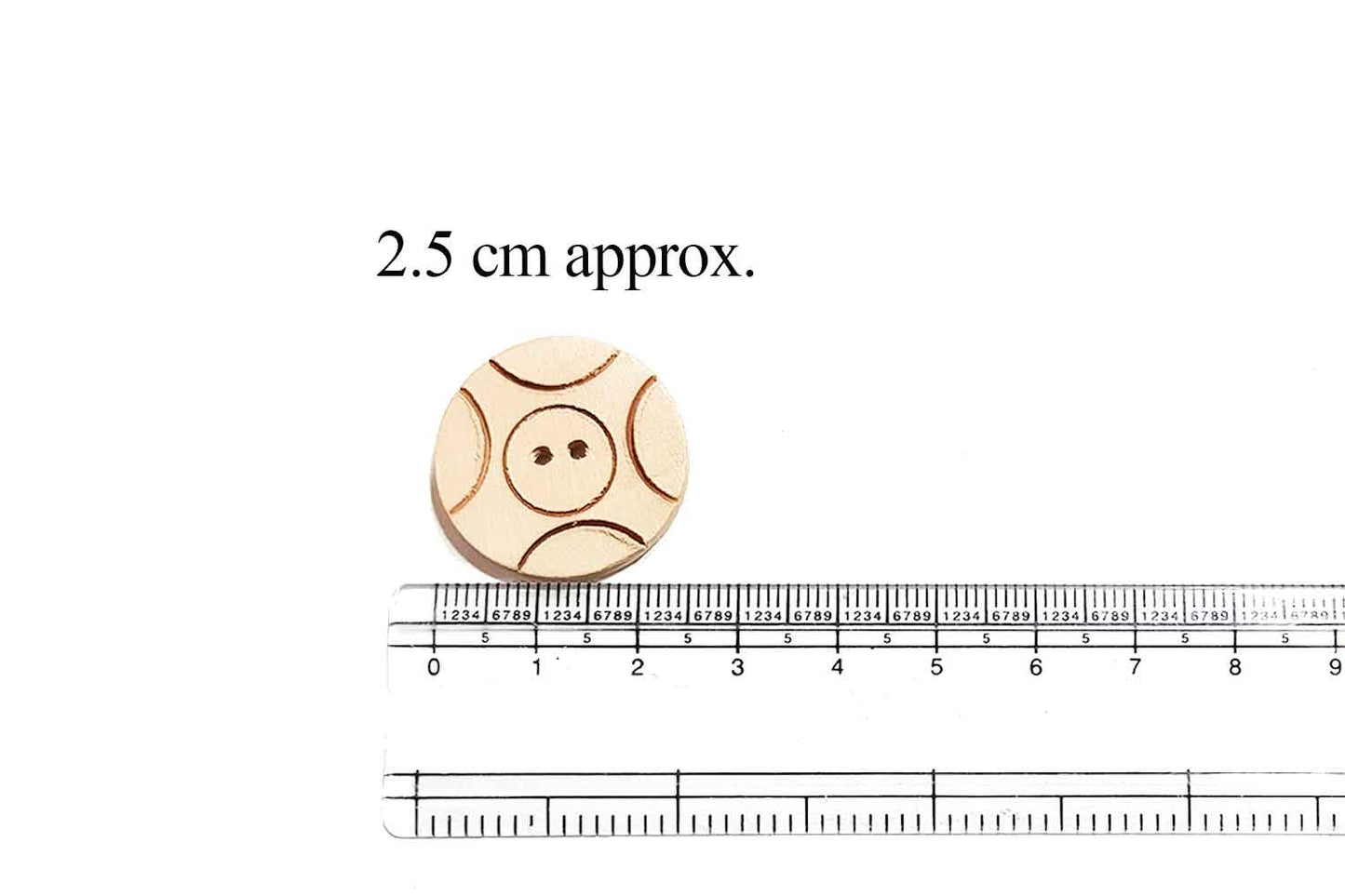 Skin Color Round Wooden Buttons (20 Pieces)