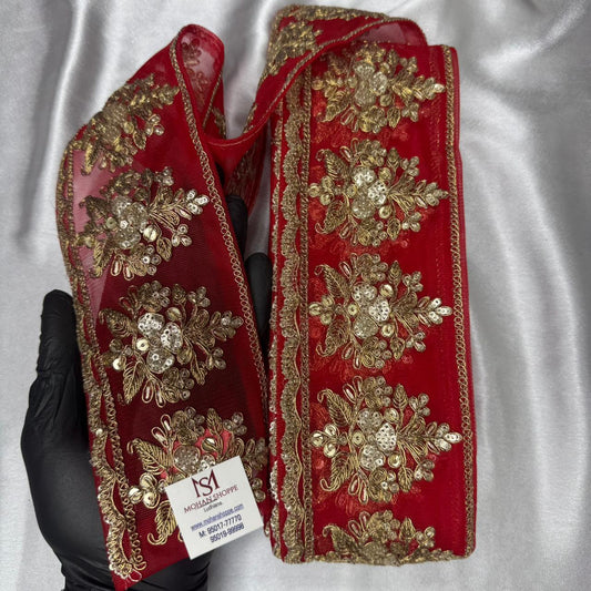 Zari and Sequins work Net Base Lace