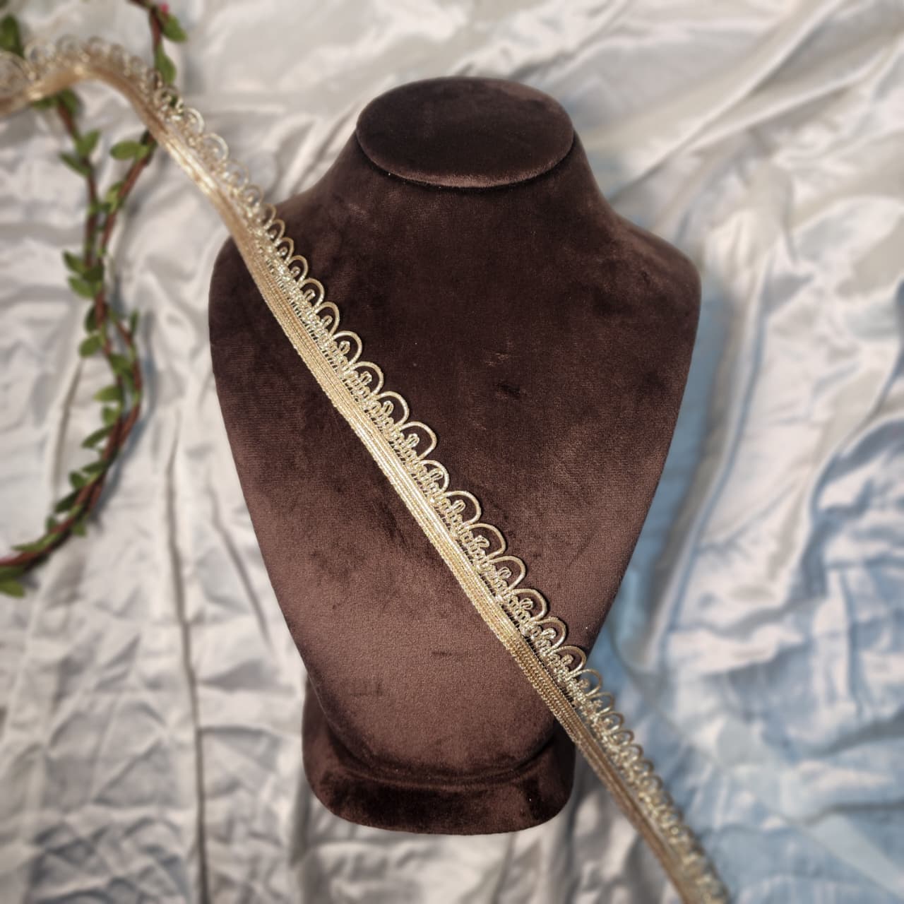Beautiful Golden Zari Designer Lace