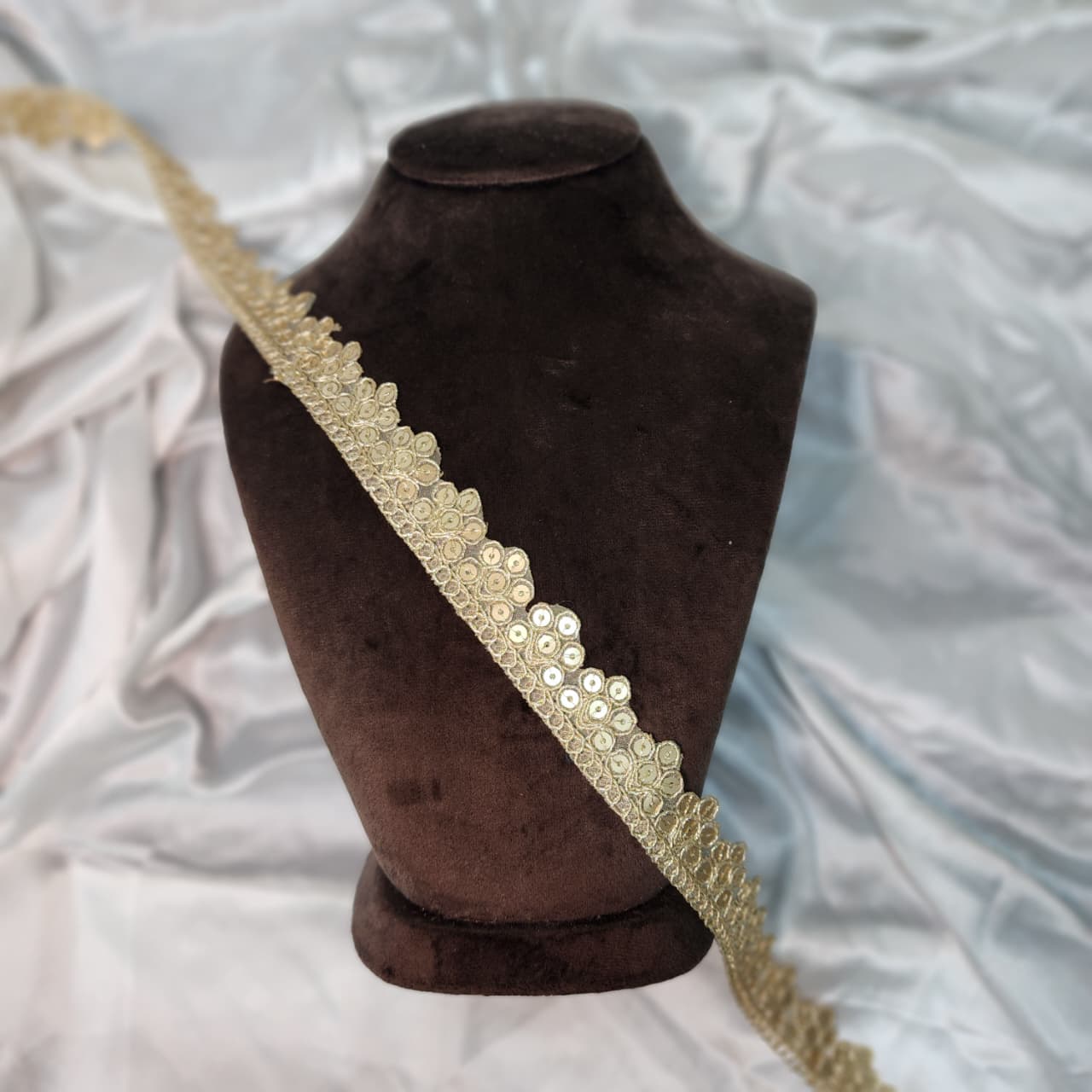 Elegant Floral Design with Zari and Sequin work