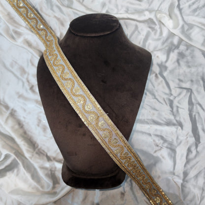 Gold Zariwork Embroidered Lace Border