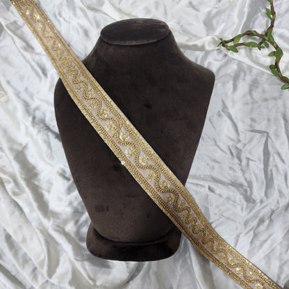 Gold Zariwork Embroidered Lace Border
