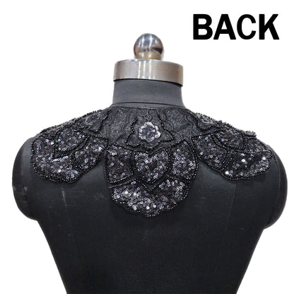 Black Color Sequins work Designer Cape