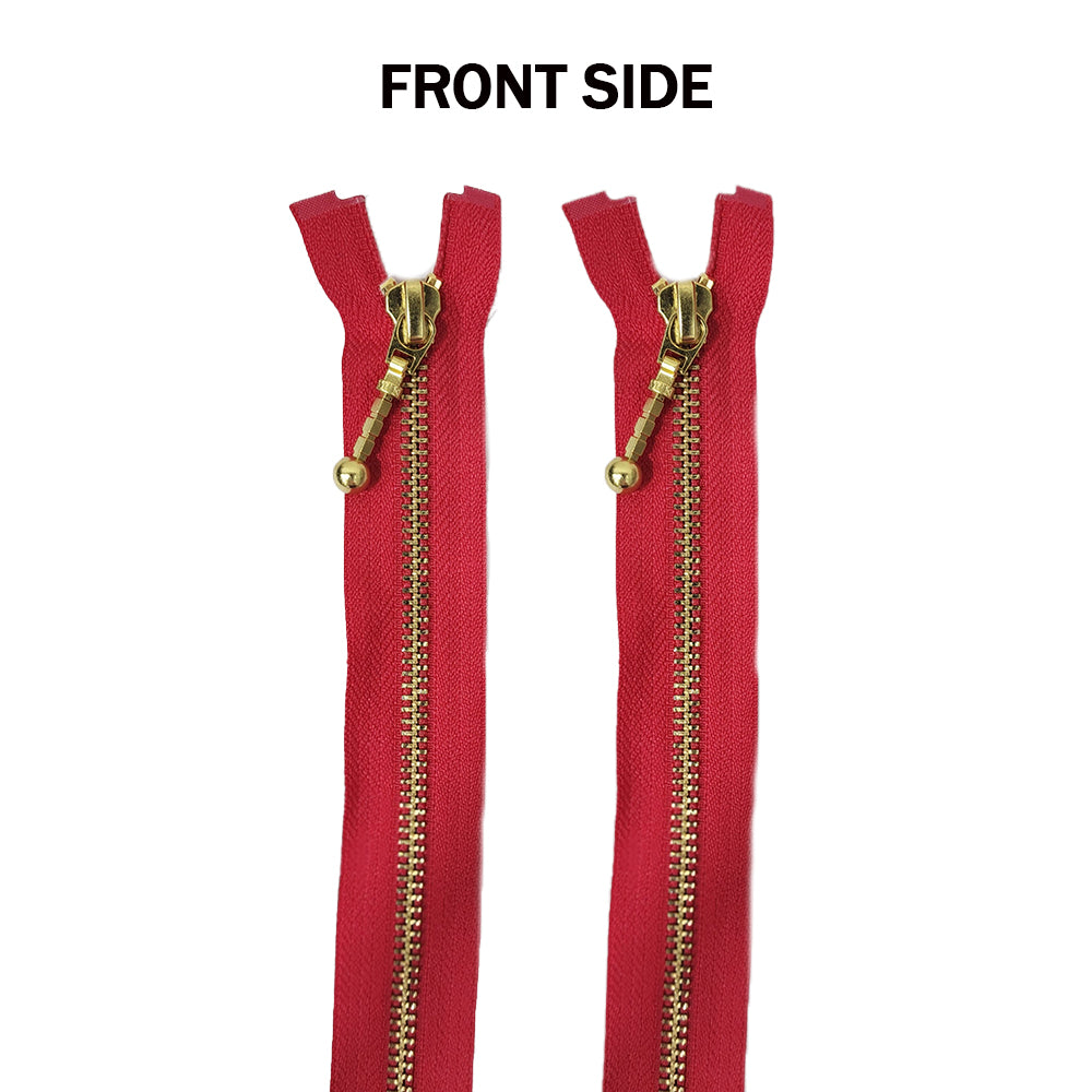 Magenta Color Ykk Zip with golden chain 20 25 inches