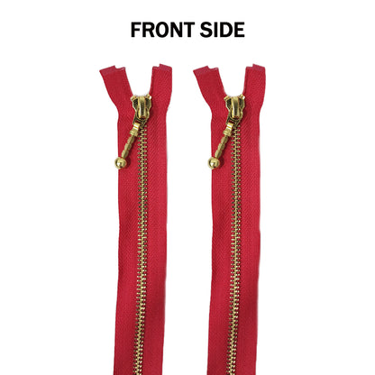 Magenta Color Ykk Zip with golden chain 20 25 inches