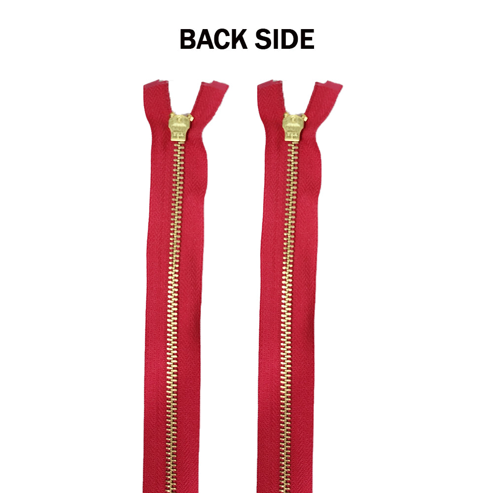 Magenta Color Ykk Zip with golden chain 20 25 inches