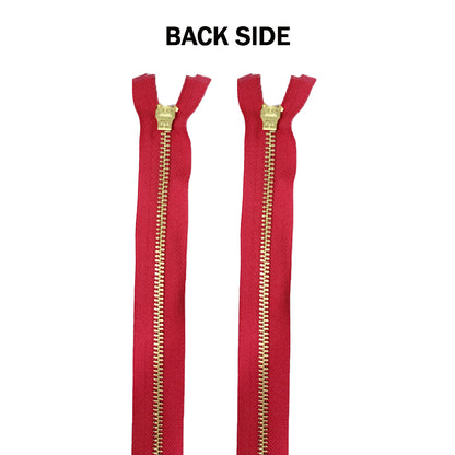 Magenta Color Ykk Zip with golden chain 20 25 inches