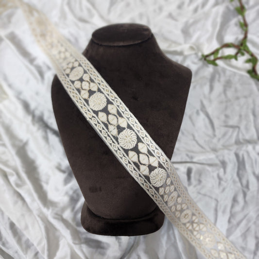 Designer Lakhnavi Lace Border
