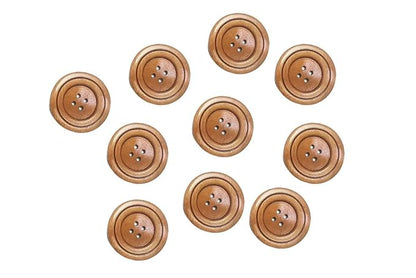 Round Wooden Buttons (10 Pieces)