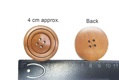 Round Wooden Buttons (10 Pieces)