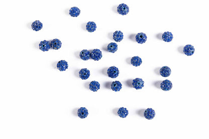 Fancy Round Zircon Ball Buttons (20 Pieces)