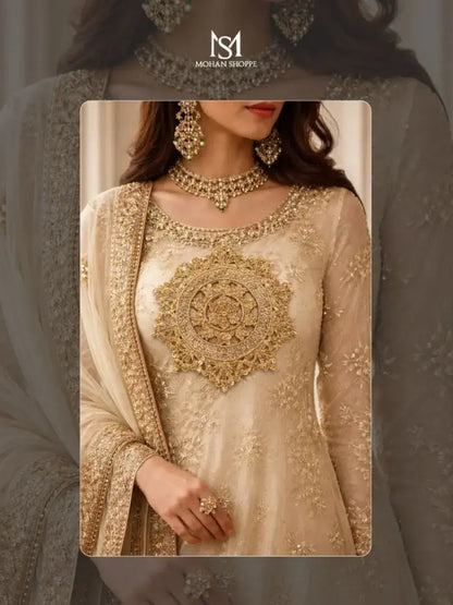 Dabka Nakshi Work Hand Embroidered Patch Applique