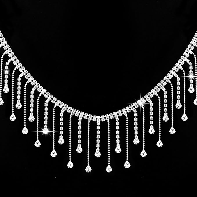 Rhinestone Tassel Chain Irregular Style Diamond Crystal Long Trim