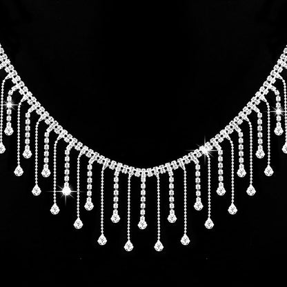 Rhinestone Tassel Chain Irregular Style Diamond Crystal Long Trim
