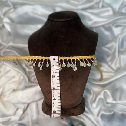 Gold Border with Silver Hanging Coin Lace