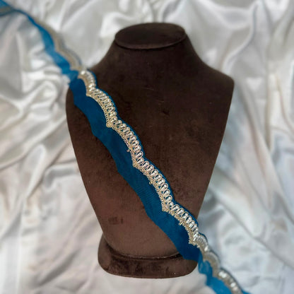 Designer Embroidered Lace with Pearl Work