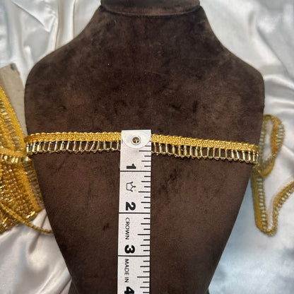 Golden Metallic Handwork Lace Border