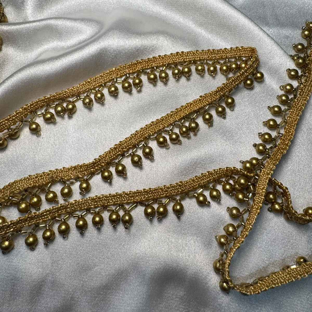 Designer Hanging Bead Handwork Lace