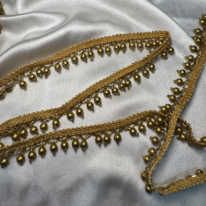 Designer Hanging Bead Handwork Lace