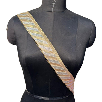 Designer Gota Patti Neck Patch with Sleeves Lace