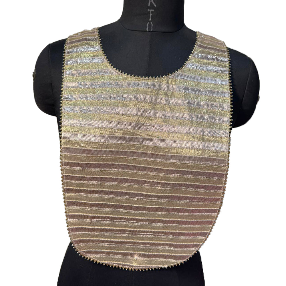 U Shape Gota Patti Neck Patch with sleeves Lace