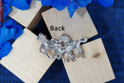 Silver Horse Designer Brooch/Lapel Pin Package of 1 piece
