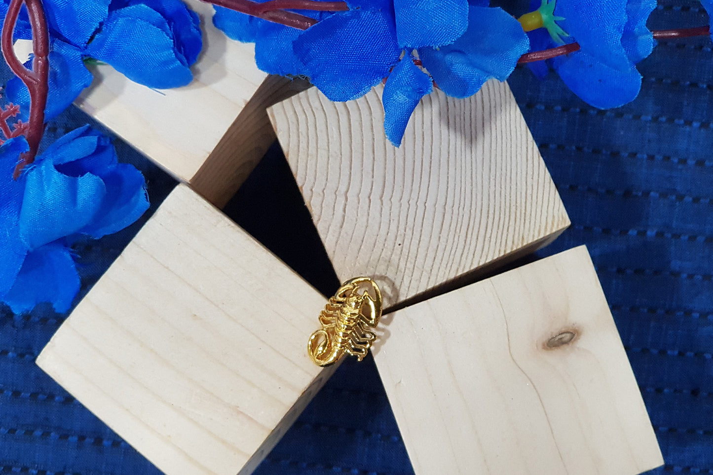 Golden Scorpio Small Designer Brooch Without Pin Package of 1 piece