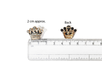 Golden Color Crown Design Brooches - with back pin