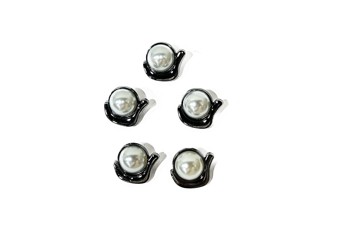 Designers Brooches with Center Pearl - with back pin
