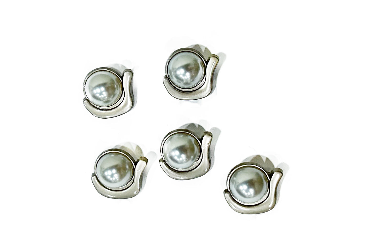 Designers Brooches with Center Pearl - with back pin
