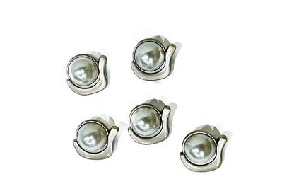 Designers Brooches with Center Pearl - with back pin