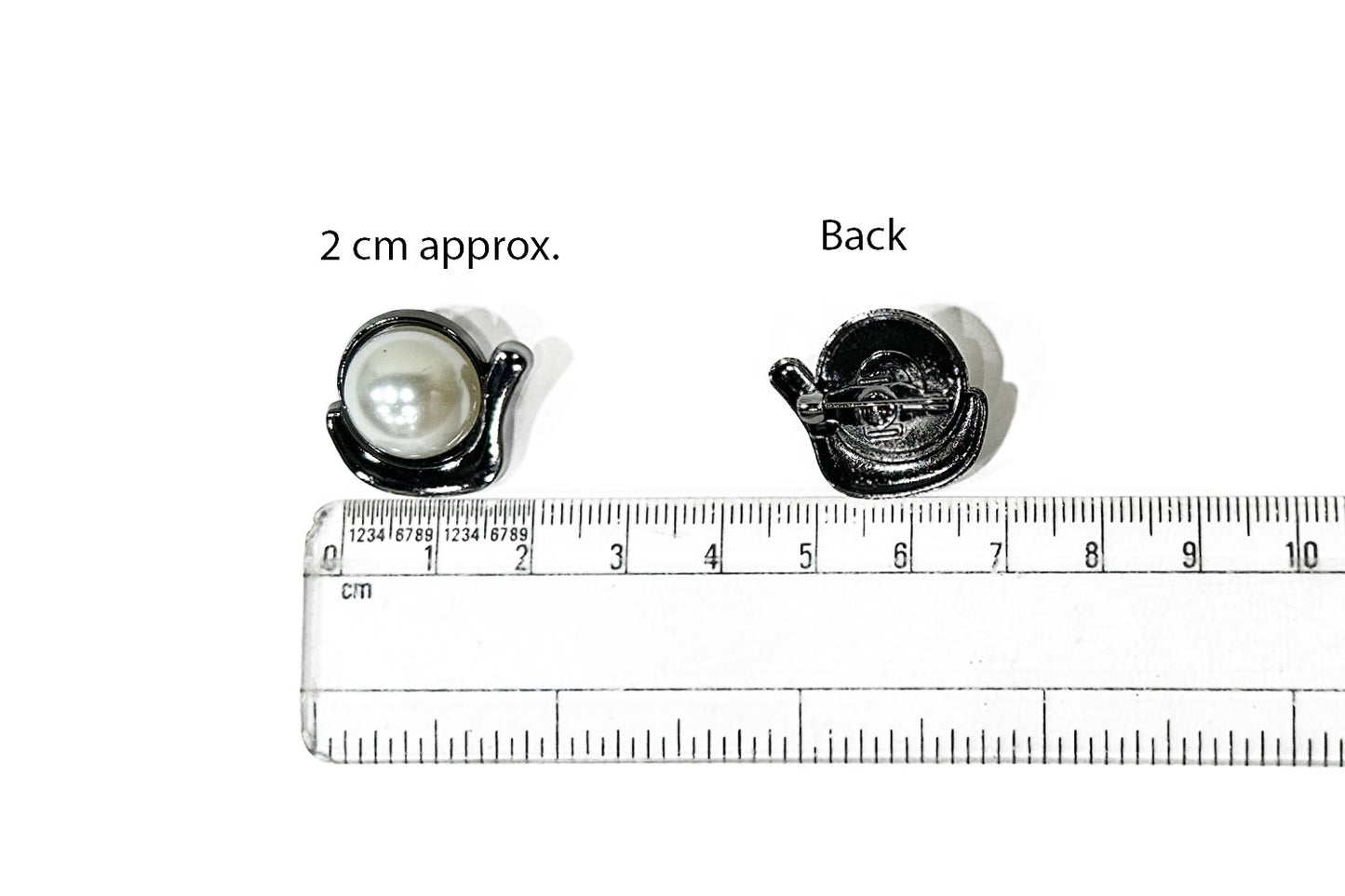 Designers Brooches with Center Pearl - with back pin