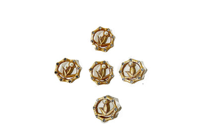 Designer Brooches with Center Pearl - with back pin