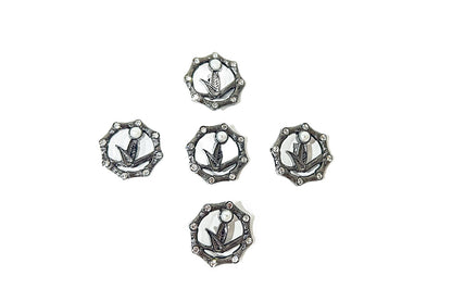 Designer Brooches with Center Pearl - with back pin