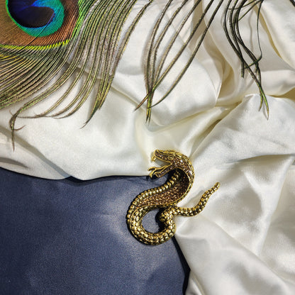 Golden Color Dragon Shaped Designer Lapel Pin Brooch 1 Piece