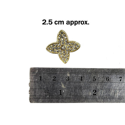 Golden Silver stonework Flower Brooch Lapel Pin with back pin