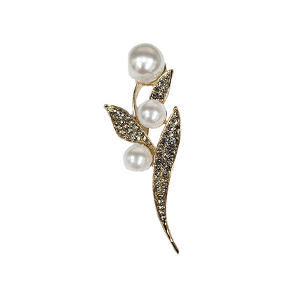 Stone and Pearl work Designer Brooch Lapel Pin Package of 1 piece
