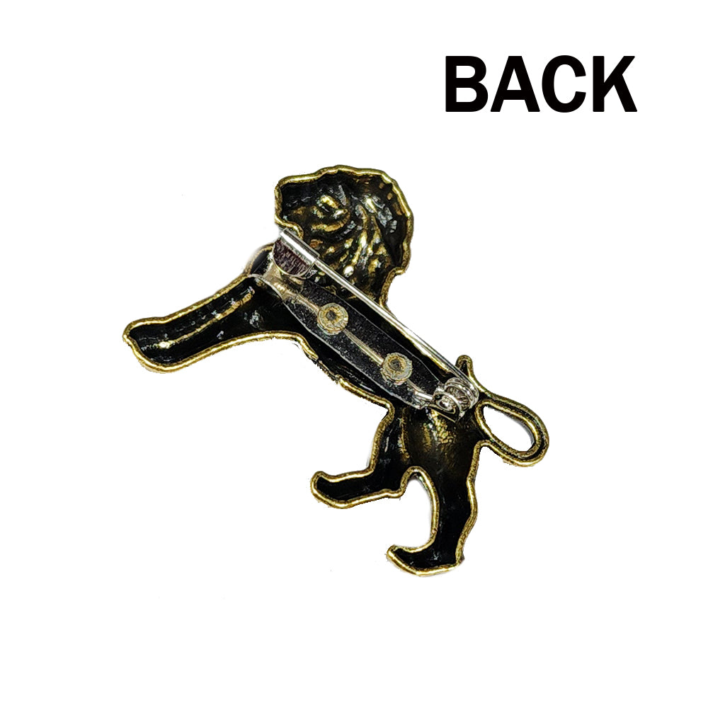 Golden color Lion Shaped Designer Brooch with Back Pin
