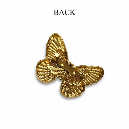 Classic Gold Butterfly Fashion Brooch