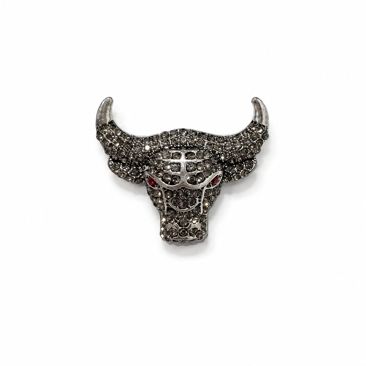 Premium metal bull head design with rhinestone detailing