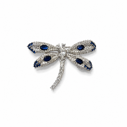 Blue Stone Dragonfly Fashion Brooch