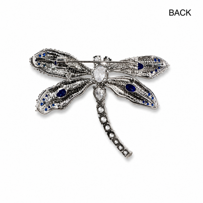 Blue Stone Dragonfly Fashion Brooch