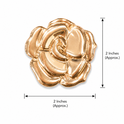 Rose gold color flower Brooch Pin