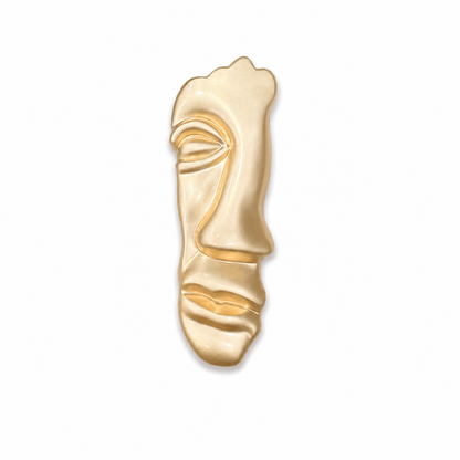 Abstract Face Art Brooch Pin