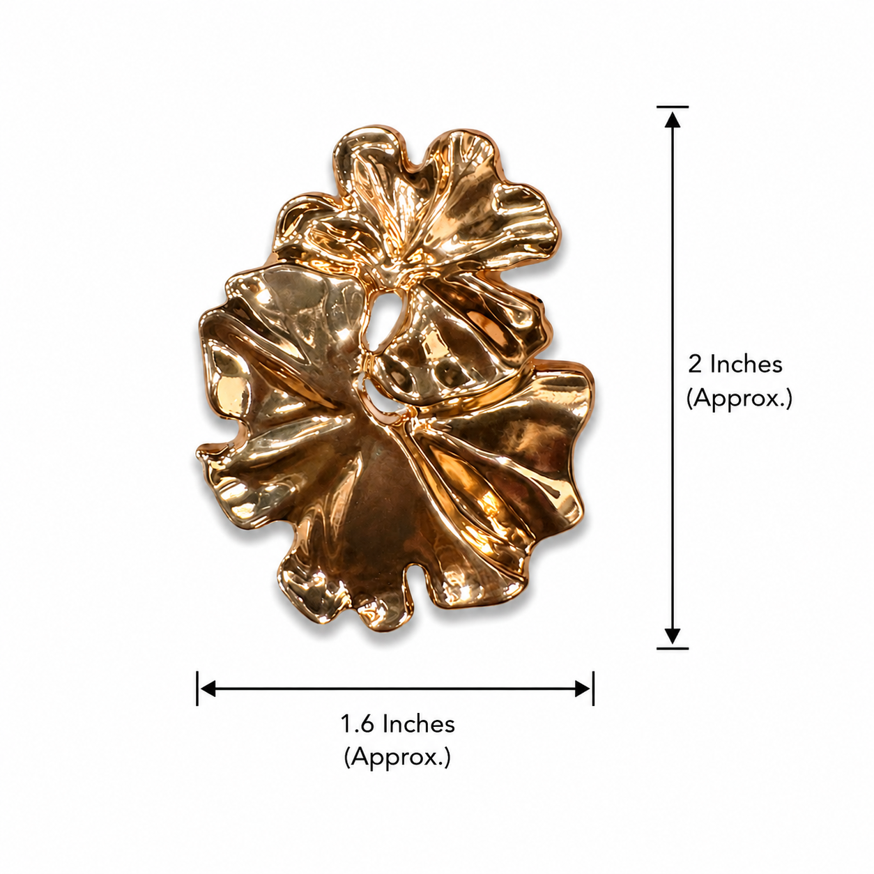 Rose Gold Abstract Floral Brooch Pin
