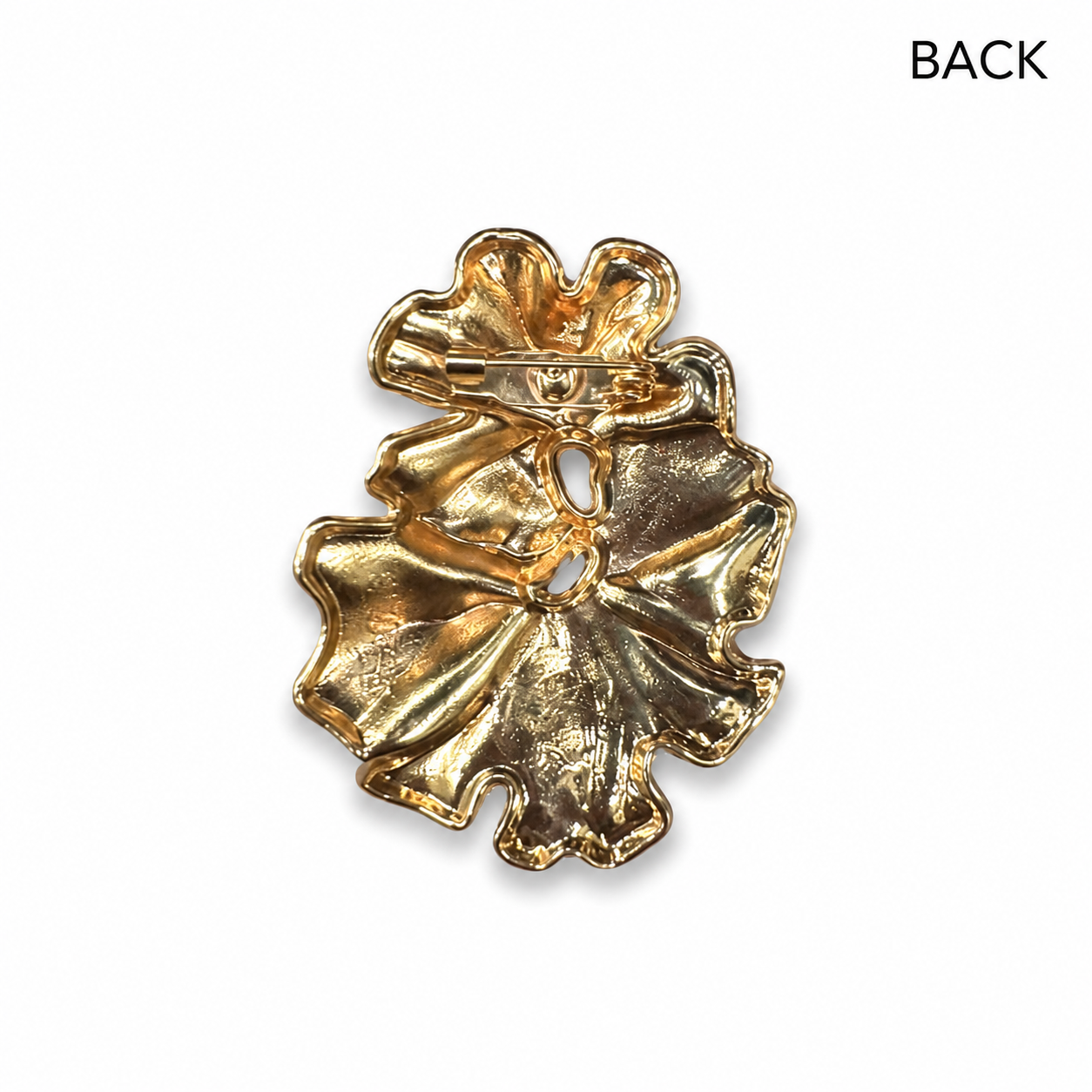 Rose Gold Abstract Floral Brooch Pin