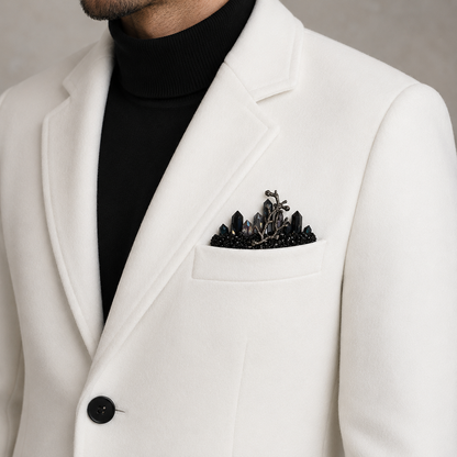 Dark Crystal Crown Pocket Brooch (1 piece)