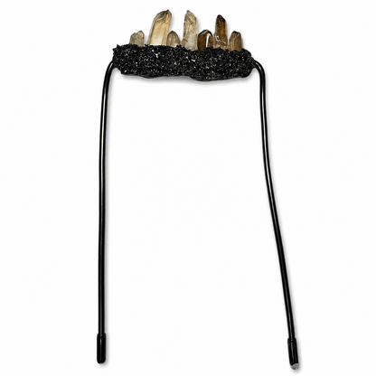 Smoky Crystal Pocket Brooch (1 piece)