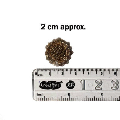 Pack of 10 Pcs Rose Gold Round Sequins work Butti Patches