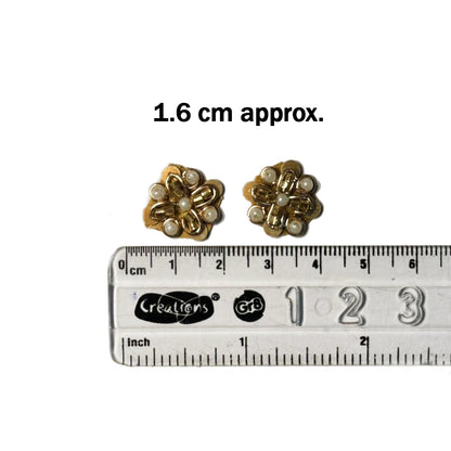 Golden Flower Shape Small Butti Patches 20 Pieces